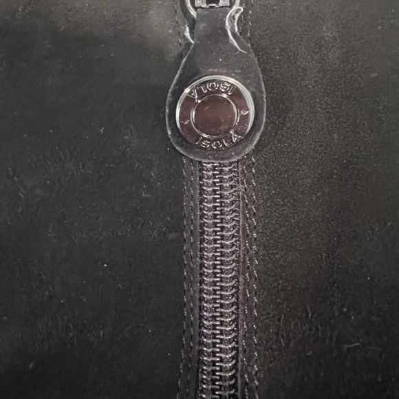 Isola Women's Black Suede Boots with Black Woven Leather Accents, Size 8 - Picture 2 of 4